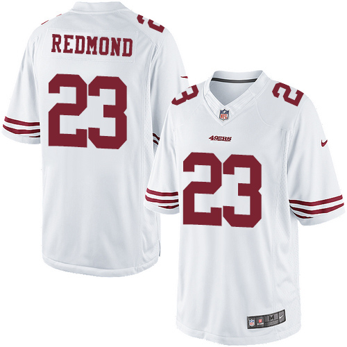 Men's Limited Will Redmond Nike Jersey White Road - #23 NFL San Francisco 49ers